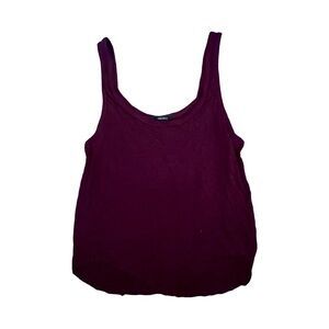 FOREVER 21 WOMENS MAROON TANK LOOSE FIT SIZE SMALL